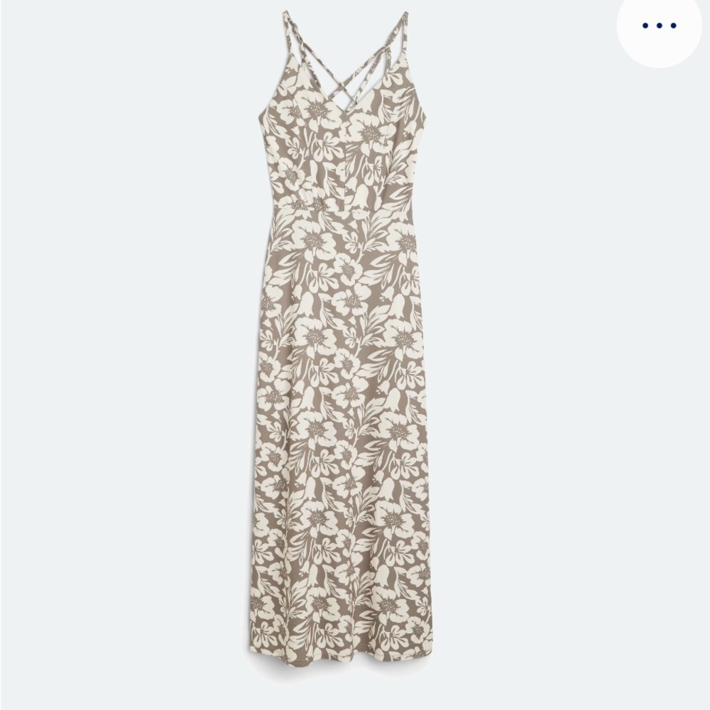 Market & Spruce Floral Maxi Dress - Cream and Brown
